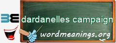 WordMeaning blackboard for dardanelles campaign